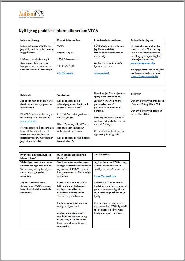 Foto af informationsside - VEGA