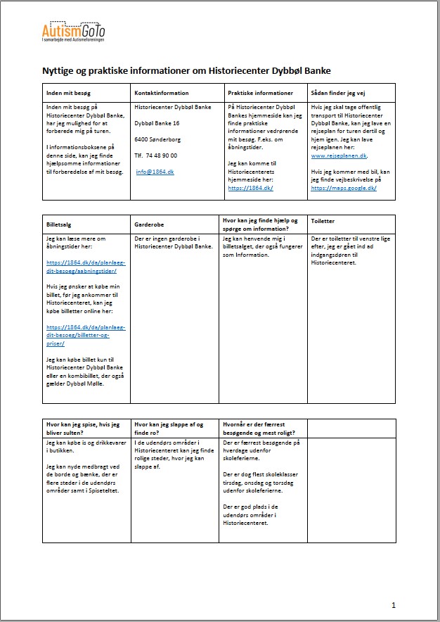 Foto af informationsside - Historiecenter Dybbøl Banke