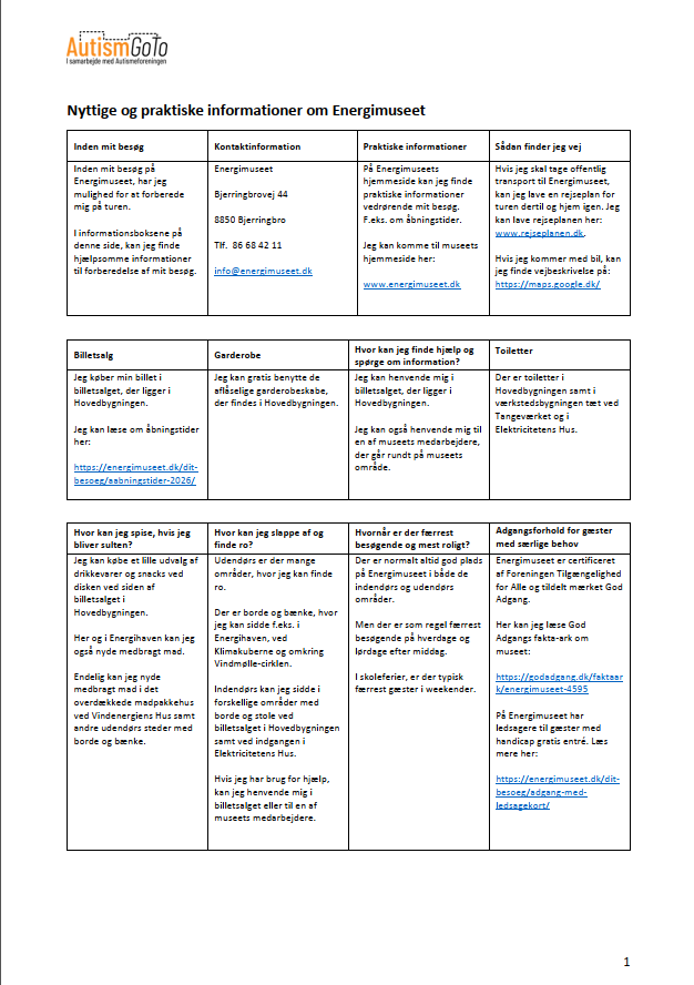 Foto af informationsside - Energimuseet - februar 2026 Foto af informationsside - Energimuseet - februar 2026